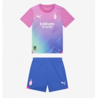 Camiseta AC Milan Malick Thiaw #28 Tercera Equipación Replica 2023-24 para niños mangas cortas (+ Pantalones cortos)